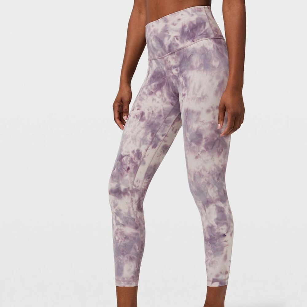 LULULEMON RARE Diamond Dye Pink Bliss Graphite Purple Align 25"